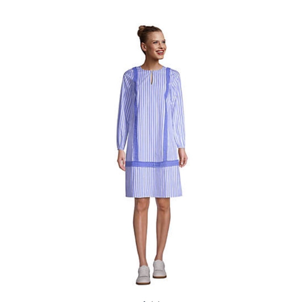 Lands’end striped midi dress